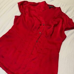 Express Women's Scarlet Button-Down Shirt